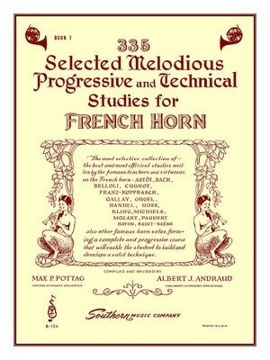 335 SELECTED MELODIOUS PROGR TECH STUDIES BK 1 FRENCH HORN