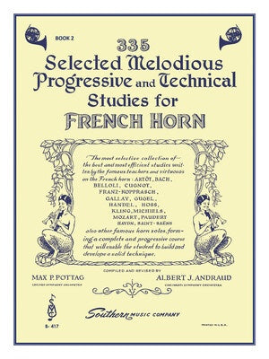 335 SELECTED MELODIOUS PROGR TECH STUDIES BK 2 FRENCH HORN