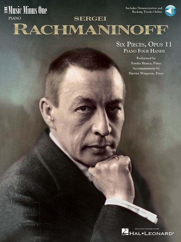 RACHMANINOFF - 6 PIECES OP 11 PIANO 4 HANDS BK/CD