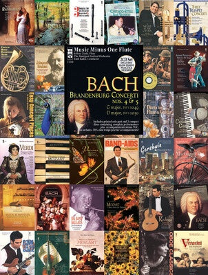 BACH - BRANDENBURG CONCERTI NOS 4 & 5 FLUTE BK/CD