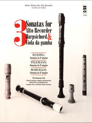 3 SONATAS ALTO RECORDER HARPSICHORD & VIOLA BK/CD