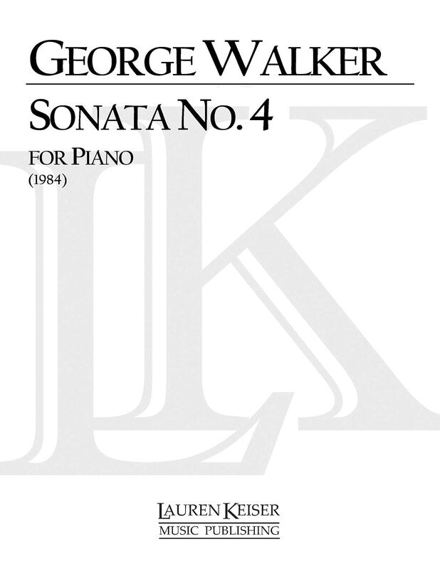 WALKER - SONATA NO 4 FOR PIANO (POD)