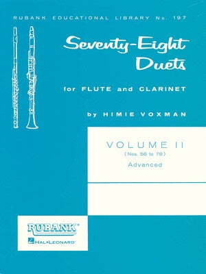 78 DUETS FOR FLUTE AND CLARINET VOL 2