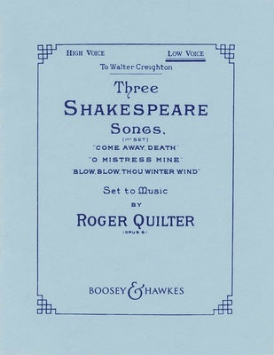 3 SHAKESPEARE SONGS OP 6 HIGH VOICE