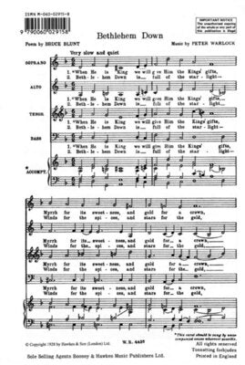 BETHLEHEM DOWN SATB