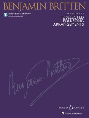 12 SELECTED FOLKSONGS ARRANGEMENTS MED/LOW BK/CD