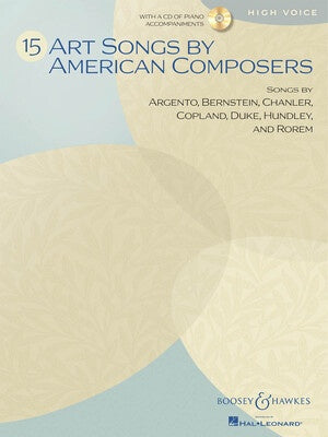ART SONGS BY AMERICAN COMPOSERS 15 HIGH BK/CD