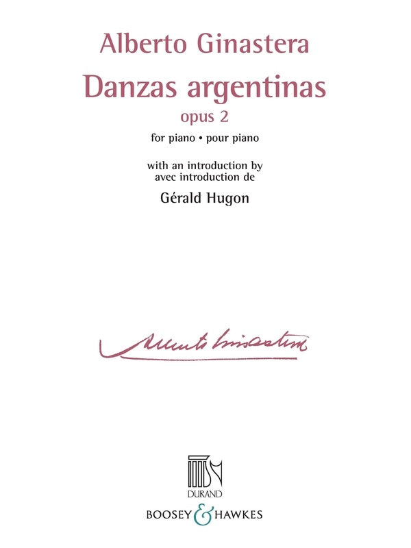 GINASTERA - DANZAS ARGENTINAS OP 2 FOR PIANO