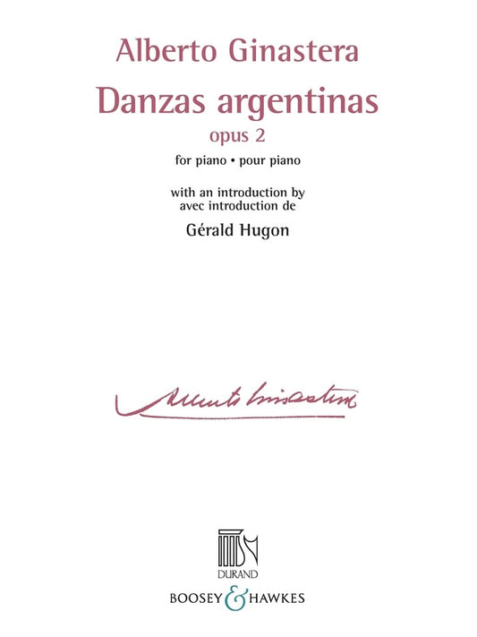 GINASTERA - DANZAS ARGENTINAS OP 2 FOR PIANO