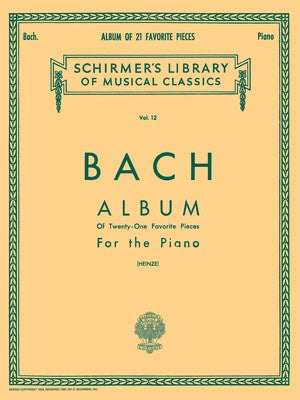 BACH - ALBUM OF 21 FAVOURITE PIECES FOR PIANO