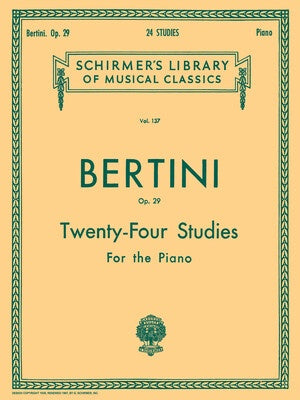 BERTINI - 24 STUDIES OP 29 FOR PIANO
