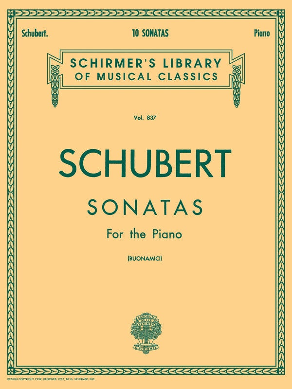 SCHUBERT - 10 SONATAS FOR PIANO