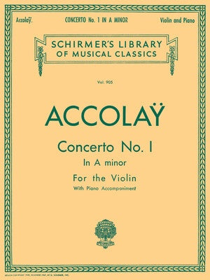 ACCOLAY - CONCERTO NO 1 A MIN VIOLIN/PIANO