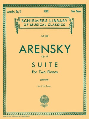 ARENSKY - SUITE OP 15 FOR 2 PIANOS 2P4H