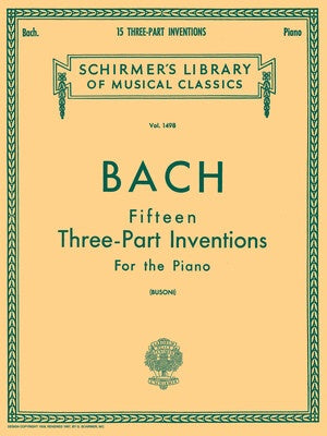 BACH - 15 3 PART INVENTIONS FOR PIANO