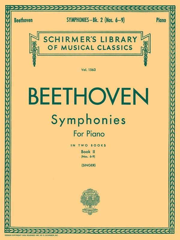 BEETHOVEN - SYMPHONIES BK 2 FOR PIANO
