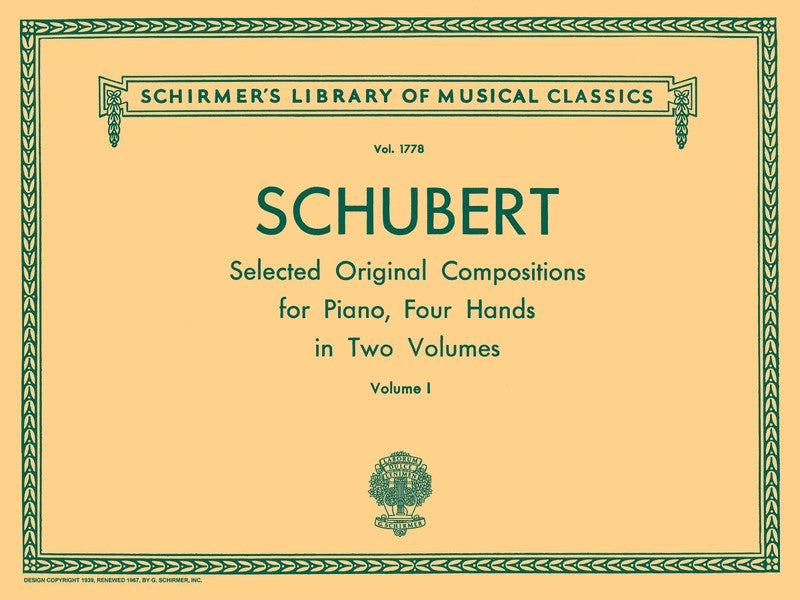 SCHUBERT - SELECTED ORIGINAL COMPOSITIONS VOL 1 PIANO DUET