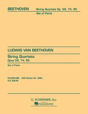 BEETHOVEN - STRING QUARTETS OP 59/74/95 PARTS