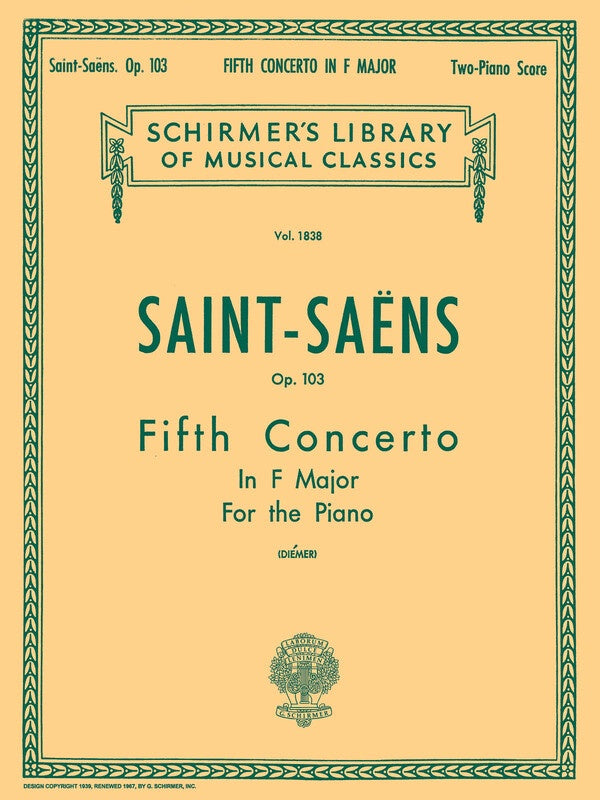 SAINT SAENS - CONCERTO NO 5 OP 103 2P4H