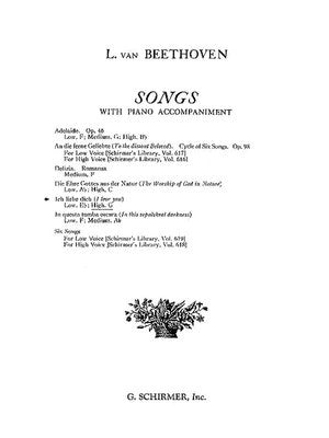 BEETHOVEN - ICH LIEBE DICH HIGH VOICE/PIANO