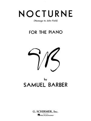 BARBER - NOCTURNE OP 33 FOR PIANO