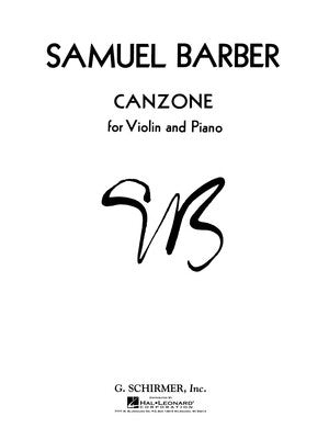 BARBER - CANZONE FOR VIOLIN/PIANO
