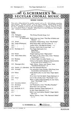 2 NEGRO SPIRITUALS DEEP RIVER & DIG MY GRAVE SATB