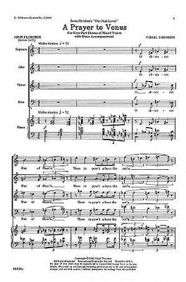 A PRAYER TO VENUS (FROM VIRGILS THE MAD LOVER) SATB/PIANO