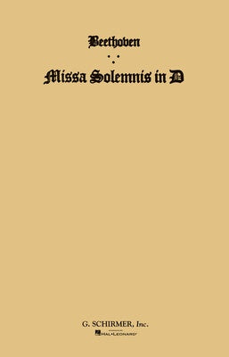 BEETHOVEN - MISSA SOLEMNIS SATB VOCAL SCORE