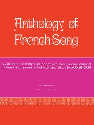 ANTHOLOGY OF MODERN FRENCH SONG HIGH VOICE