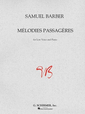 BARBER - MELODIES PASSAGERES LOW VOICE/PIANO