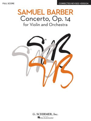 BARBER - CONCERTO OP 14 VOILN/ORCHESTRA FULL SCORE