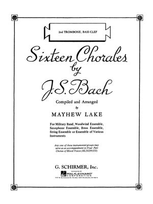 BACH - 16 CHORALES TROMBONE 2 PART