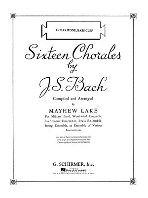 BACH - 16 CHORALES BARITONE 1 BASS CLEF PART