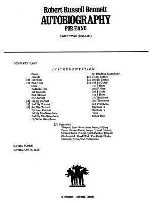 AUTOBIOGRAPHY PART 2 FOR CONCERT BAND CB4-5 FULL SCORE