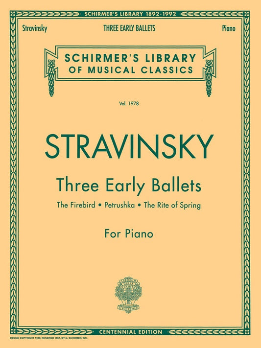 STRAVINSKY - 3 EARLY BALLETS FOR PIANO