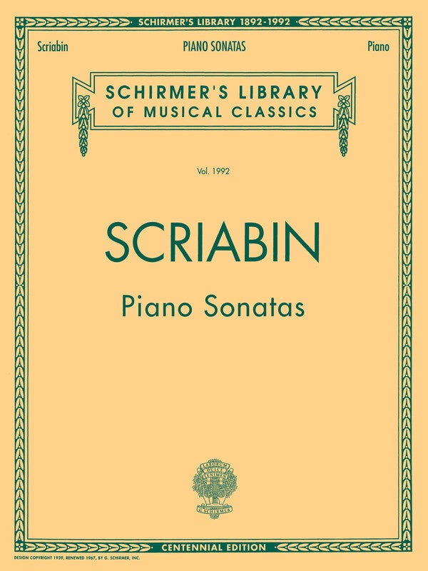 SCRIABIN - PIANO SONATAS CENTENNIAL EDITION