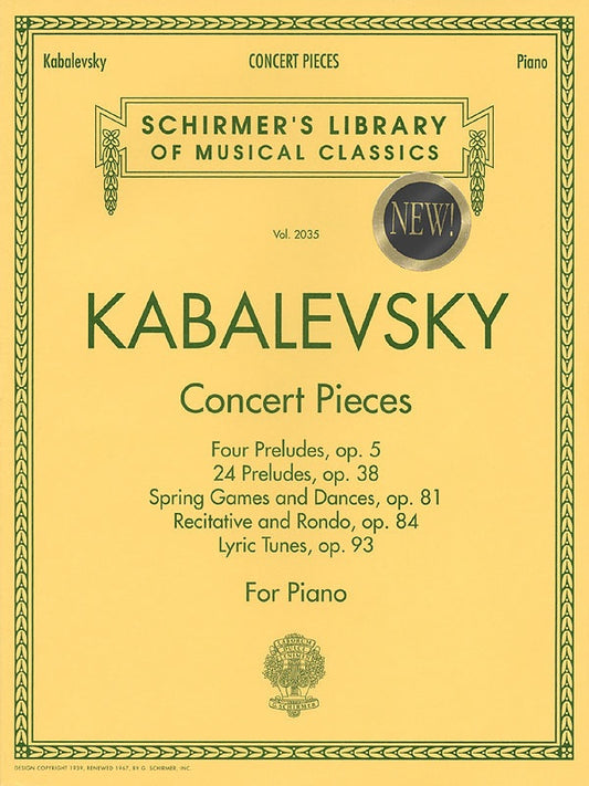 KABALEVSKY - CONCERT PIECES FOR PIANO