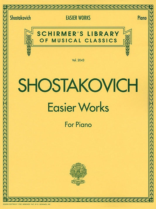 SHOSTAKOVICH - EASIER WORKS FOR PIANO