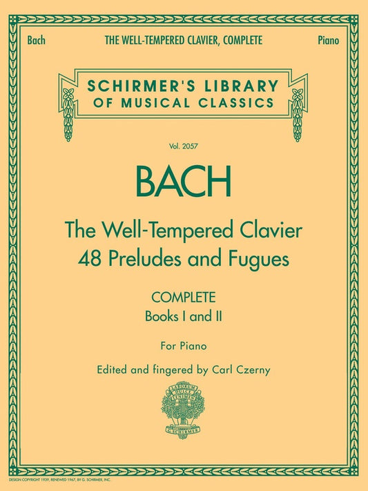 BACH - WELL TEMPERED CLAVIER COMPLETE FOR PIANO