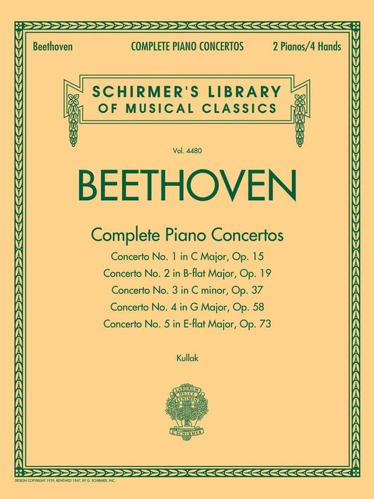 BEETHOVEN - COMPLETE PIANO CONCERTOS 2 PIANOS/4 HANDS