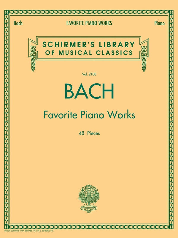 BACH FAVORITE PIANO WORKS