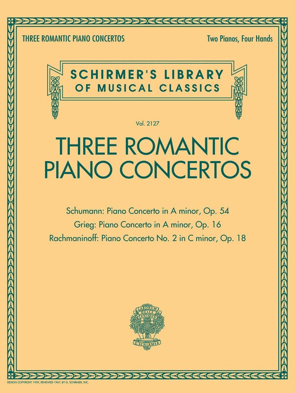 THREE ROMANTIC PIANO CONCERTOS 2P4H