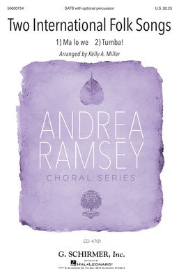 2 INTERNATIONAL FOLK SONGS SATB A CAPPELLA OPT PERCUSSION