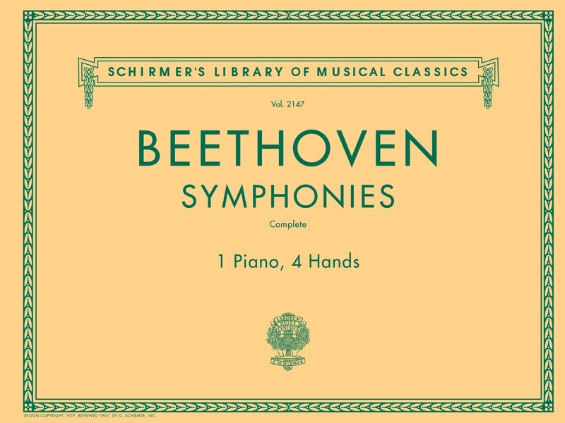 BEETHOVEN - SYMPHONIES COMPLETE PIANO DUET