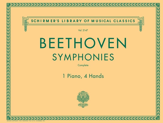BEETHOVEN - SYMPHONIES COMPLETE PIANO DUET