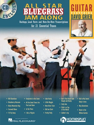 ALL STAR BLUEGRASS JAM ALONG FOR GUITAR BK/CD