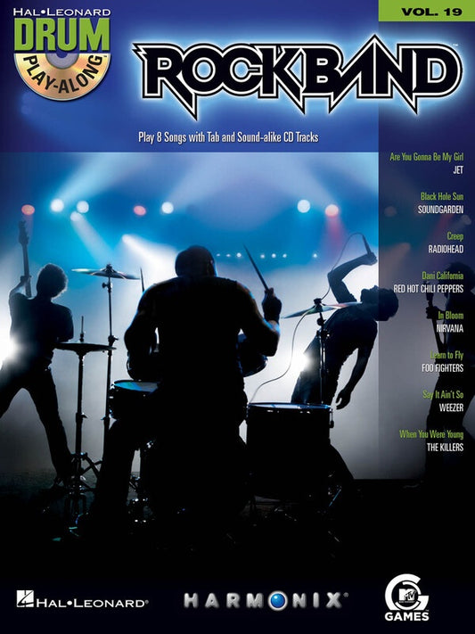 ROCK BAND DRUM PLAY ALONG BK/CD V19