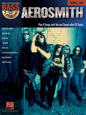 AEROSMITH BASS PLAY ALONG V36 BK/CD