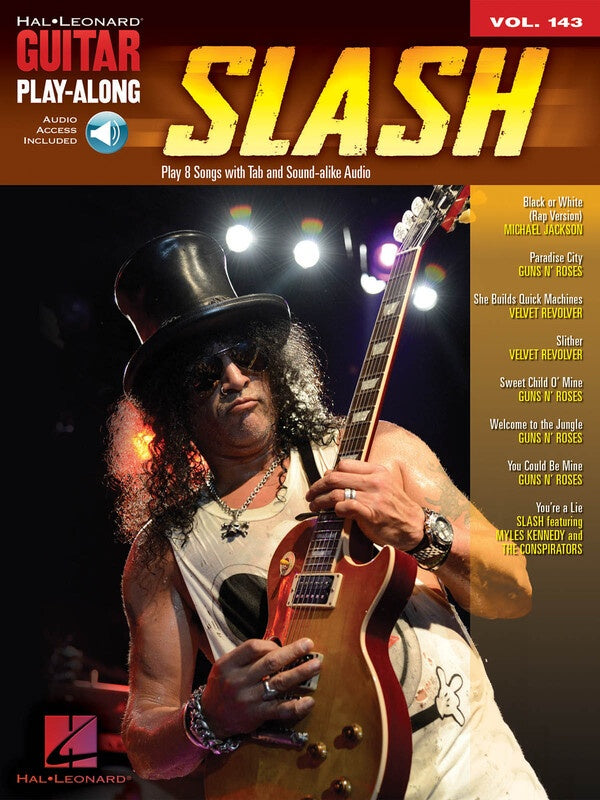 SLASH GUITAR PLAYALONG V143 BK/OLA